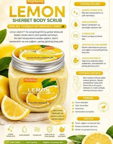 Picture of Brightening Lemon Sherbet Body Scrub – 350ml - Multicolor