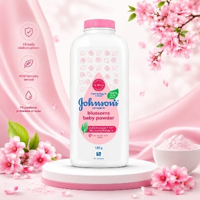 Picture of Johnson's Baby Powder Blossom Natural Plant Based – 180 gm - Multicolor