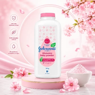 Picture of Johnson's Baby Powder Blossom Natural Plant Based – 180 gm - Multicolor