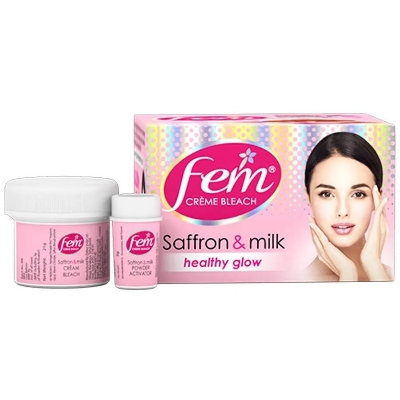 Picture of Fem Creme Bleach Saffron & Milk Healthy Glow Cream 24 gm - Multicolor