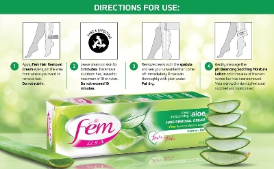 Picture of Fem USA Hair Removal Cream Aloe Vera 120 ml - Multicolor