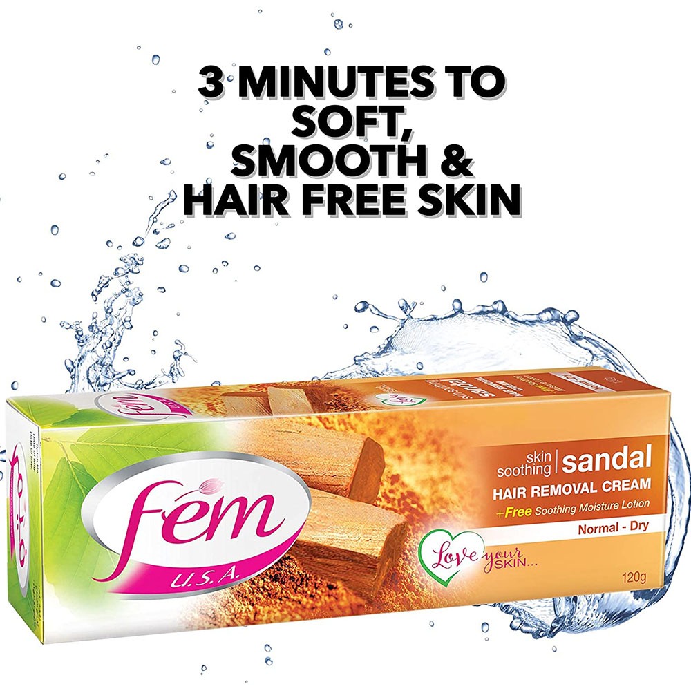 Picture of Fem Soothing Sandal Hair Removal Cream 120 gm - Multicolor