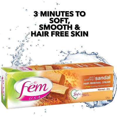 Picture of Fem Soothing Sandal Hair Removal Cream 120 gm - Multicolor