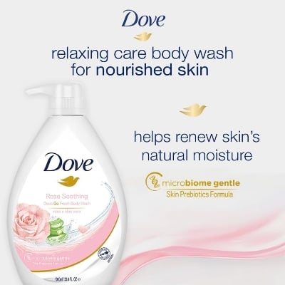 Picture of Dove Soothing Rose Body Wash 1L Moisturizing Shower Gel
