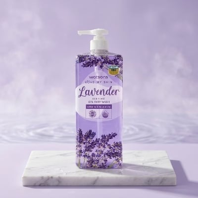Picture of Watsons Lavender Scented Gel Body Wash 1000ml
