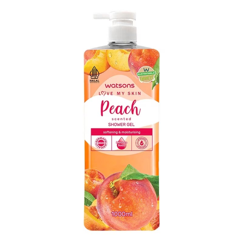 Picture of Watsons Peach Scented Shower Gel Body Wash 1000ml