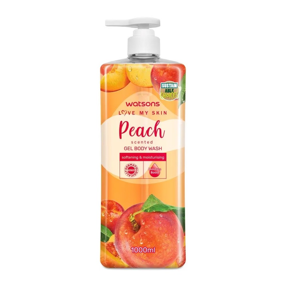 Picture of Watsons Peach Scented Shower Gel Body Wash 1000ml