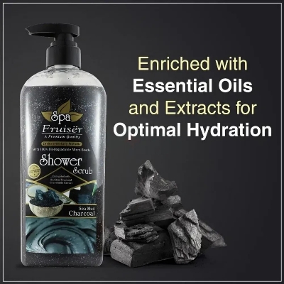 Picture of Fruiser Spa Shower Scrub Charcoal Sea Mud 730ml - Others