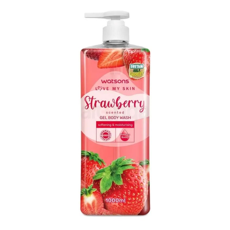 Picture of Watsons Strawberry Softening & Moisturising Gel Body Wash 1000ml