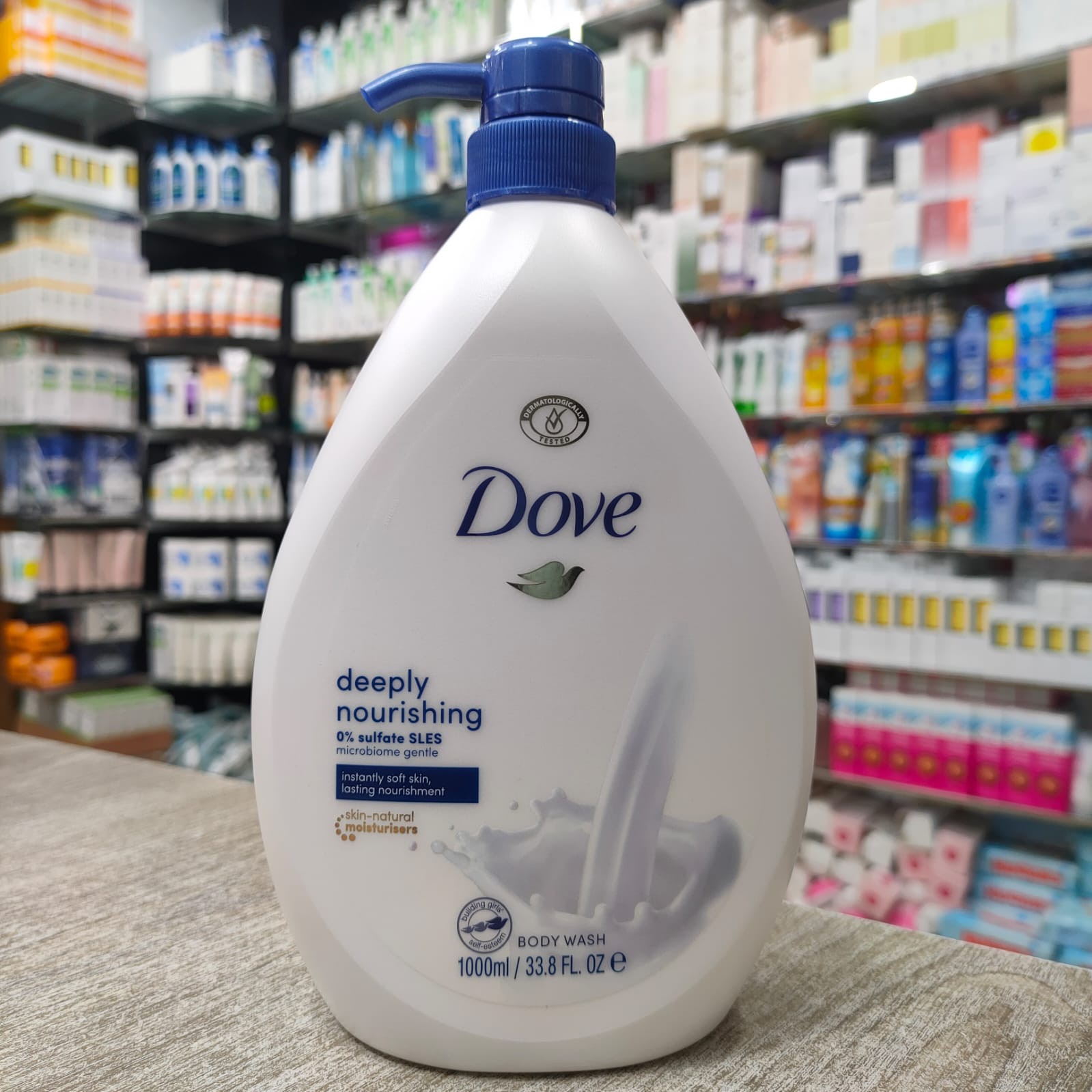 Picture of Dove Deeply Nourishing Body Wash 1L Moisturizing Shower Gel