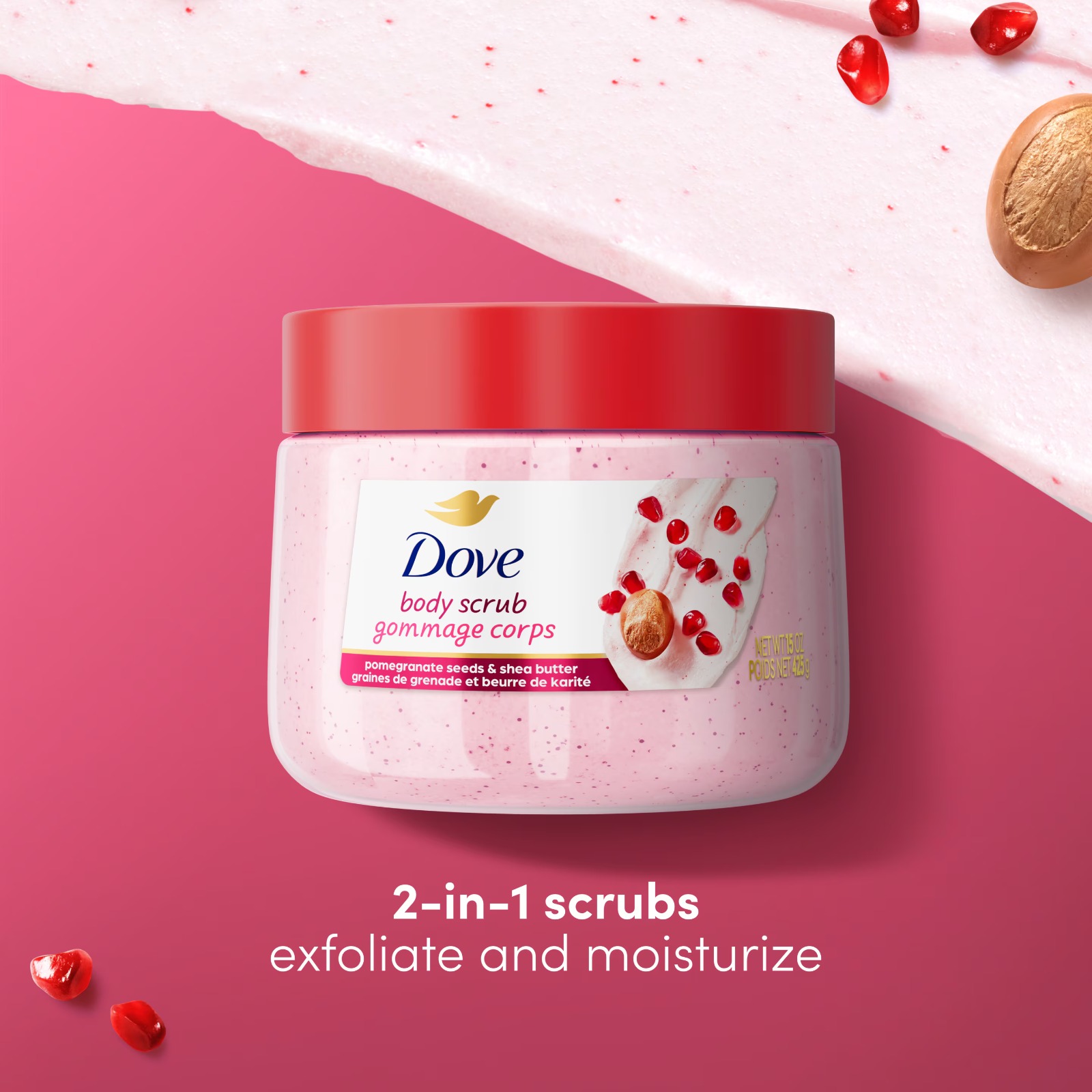 Picture of Dove Exfoliating Body Scrub Pomegranate & Shea Butter 298g - Multicolor