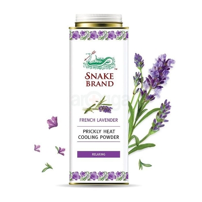 Picture of Snake Brand Prickly Heat Relaxing Cooling Powder with French Lavender – 140 gm - Multicolor