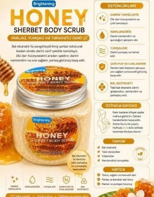 Picture of Honey Sherbet Body Scrub- 350ml - Multicolor