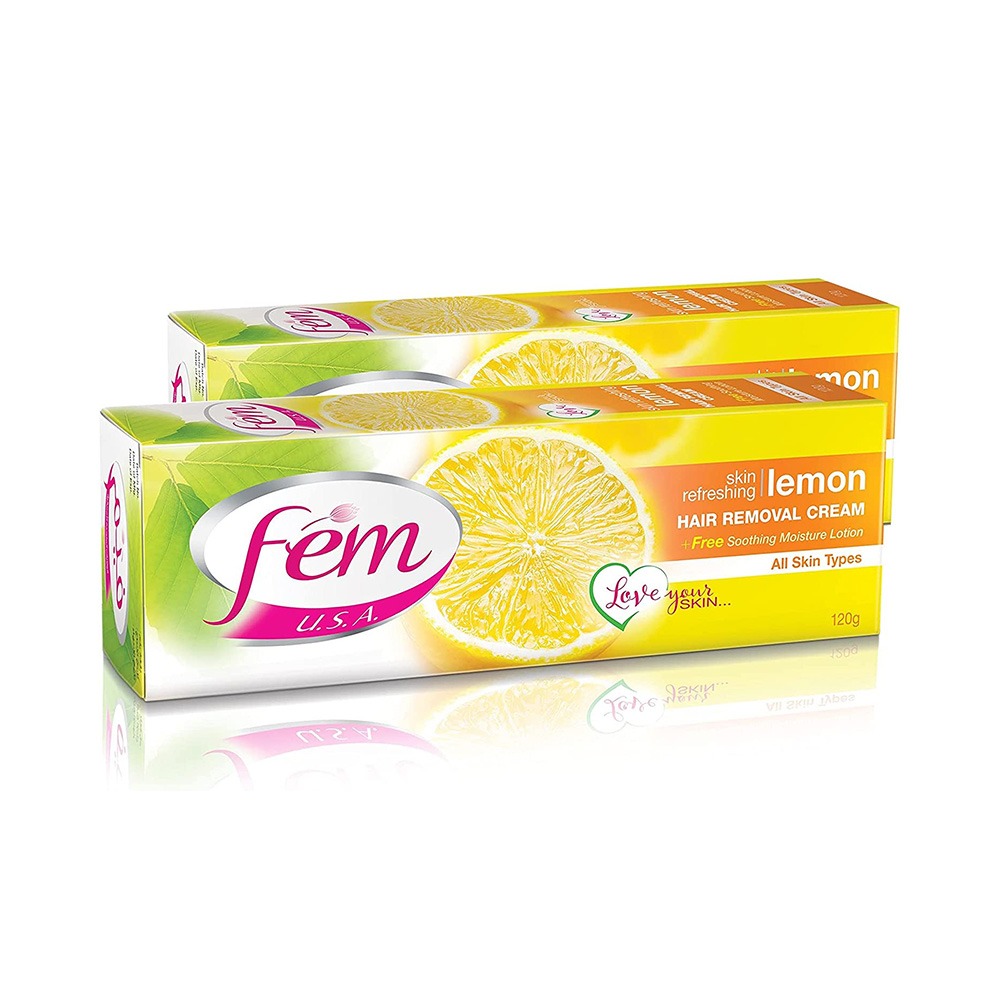 Picture of Fem USA Hair Removal Cream Refreshing Lemon 120  gm - Multicolor