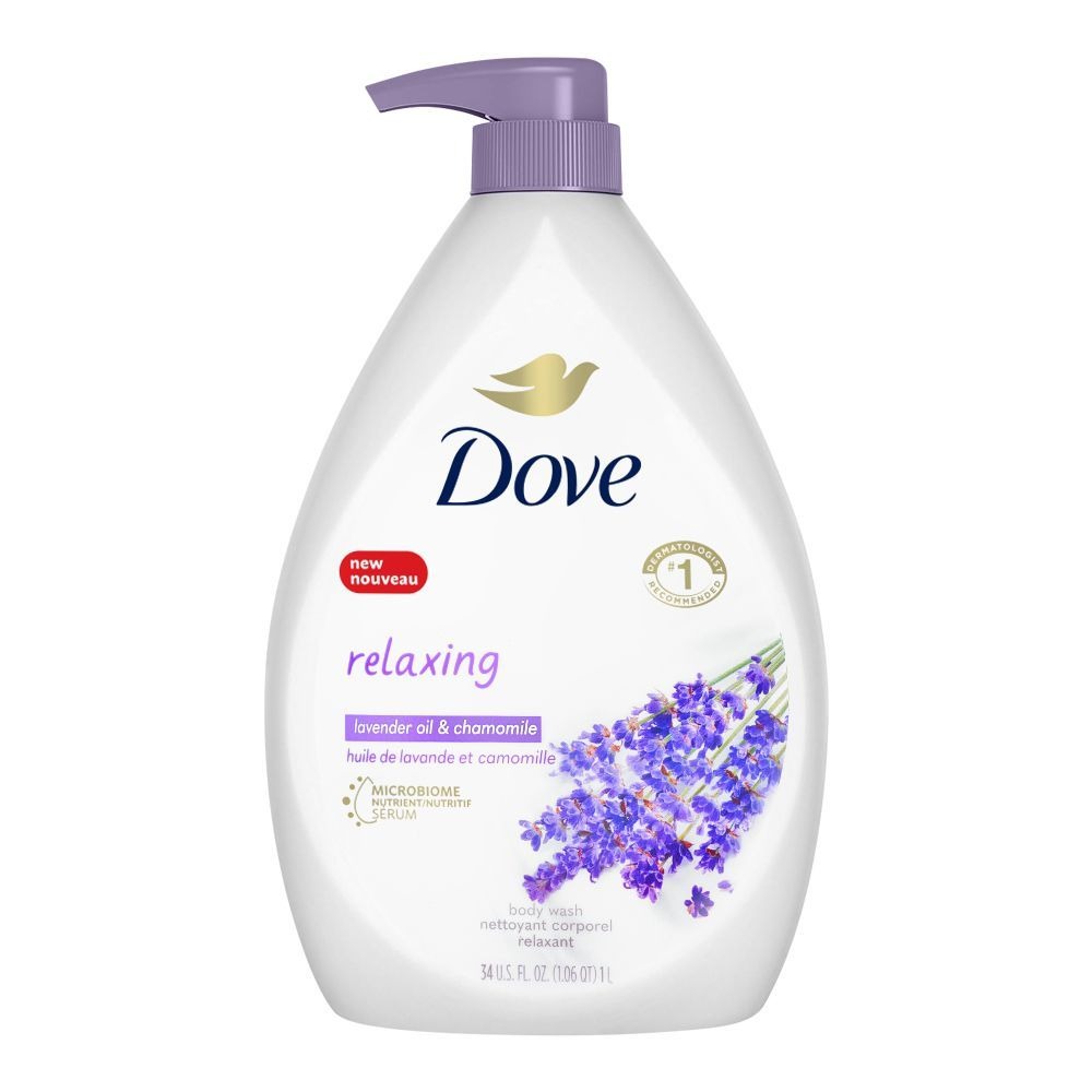 Picture of Dove Relaxing Hydration Body Wash 1L with Lavender Oil and Chamomile Moisturizing Shower Gel