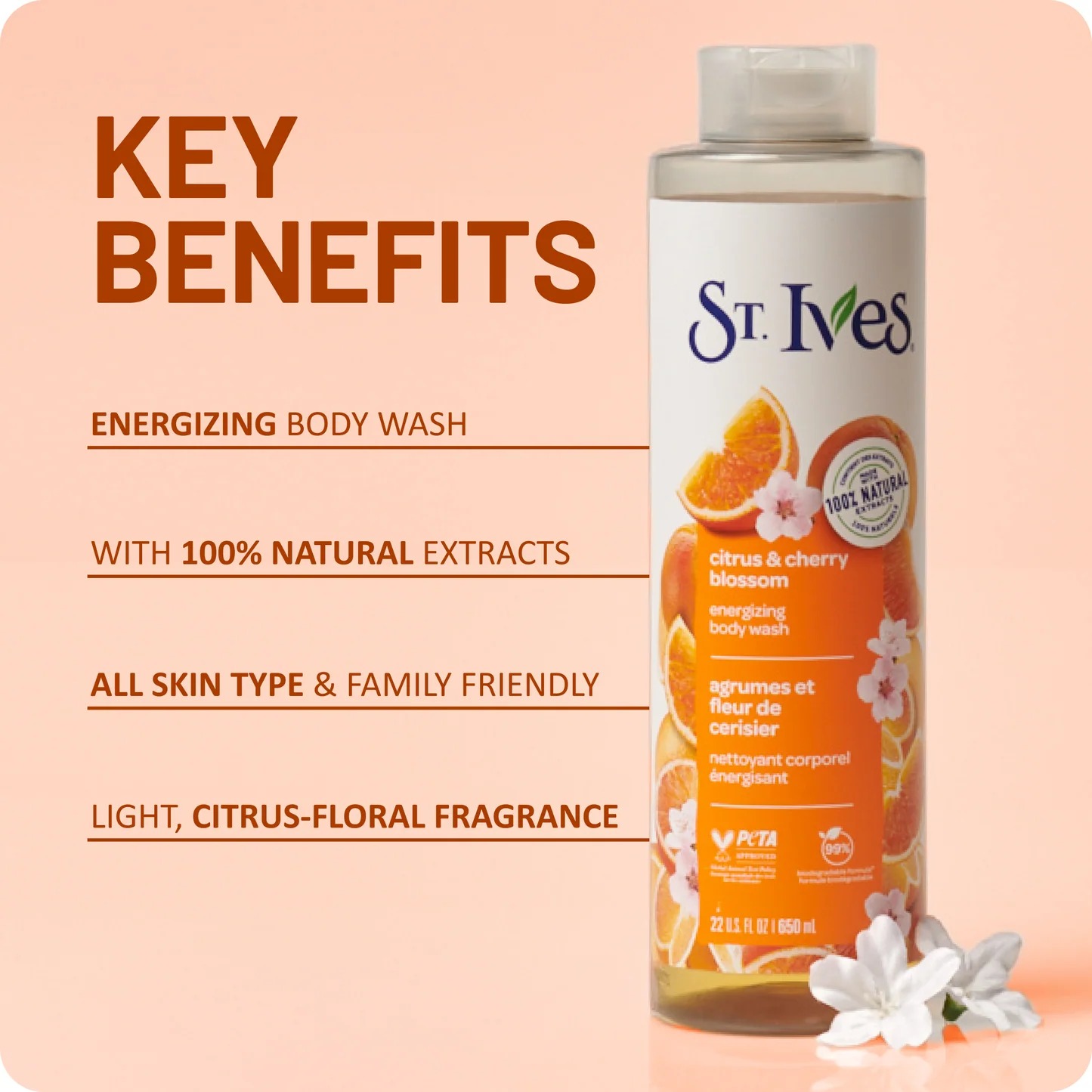 Picture of Energizing Body Wash Citrus & Cherry Blossom 650ml - Warm&Spicy