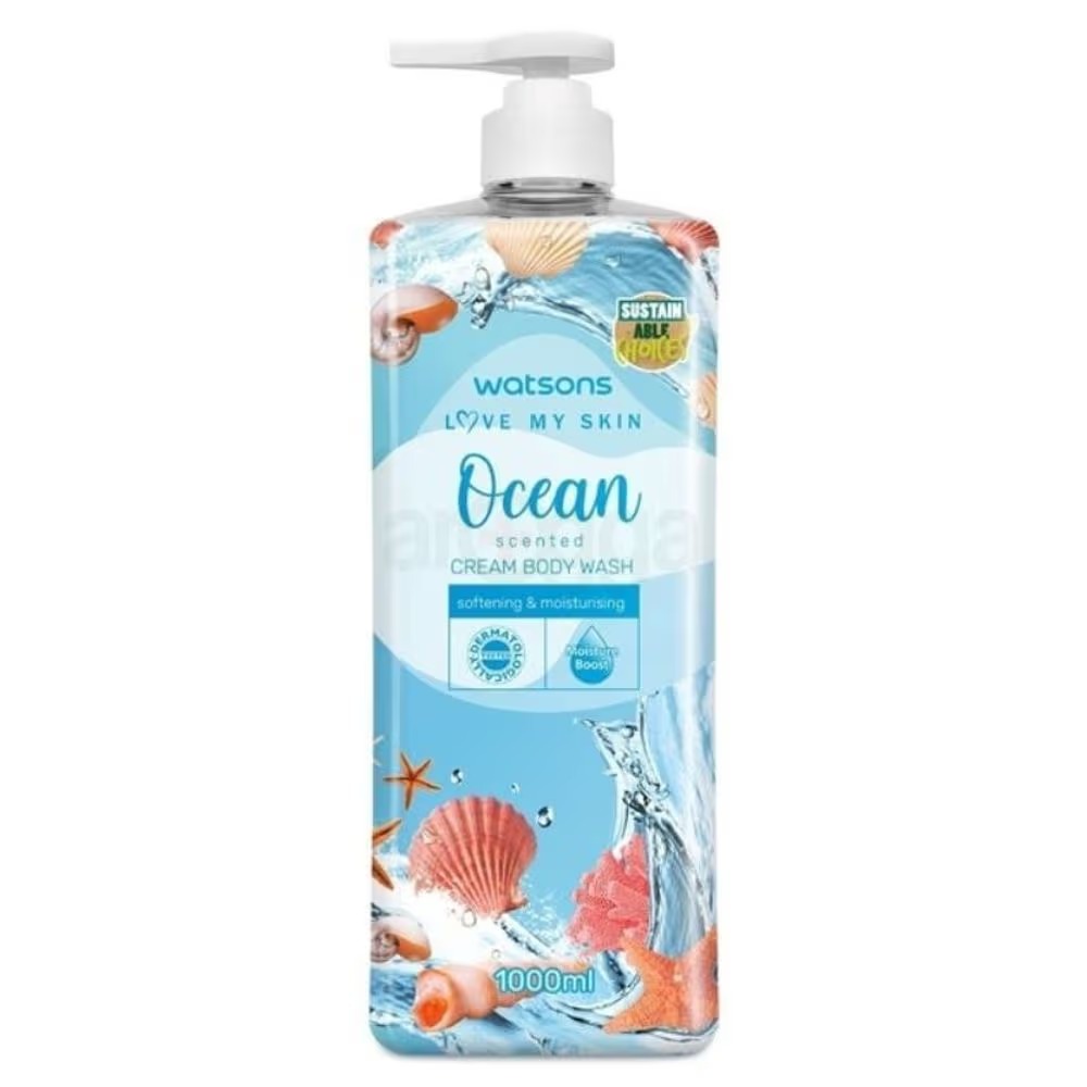 Picture of Watsons Love My Skin Ocean Scented Cream Body Wash 1000 ml