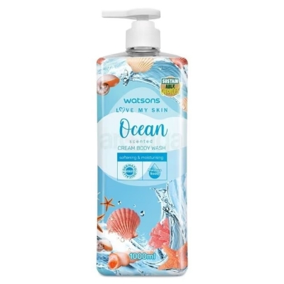 Picture of Watsons Love My Skin Ocean Scented Cream Body Wash 1000 ml
