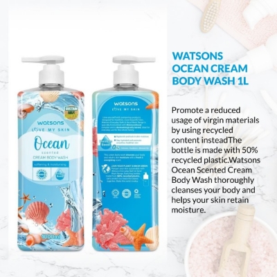 Picture of Watsons Love My Skin Ocean Scented Cream Body Wash 1000 ml