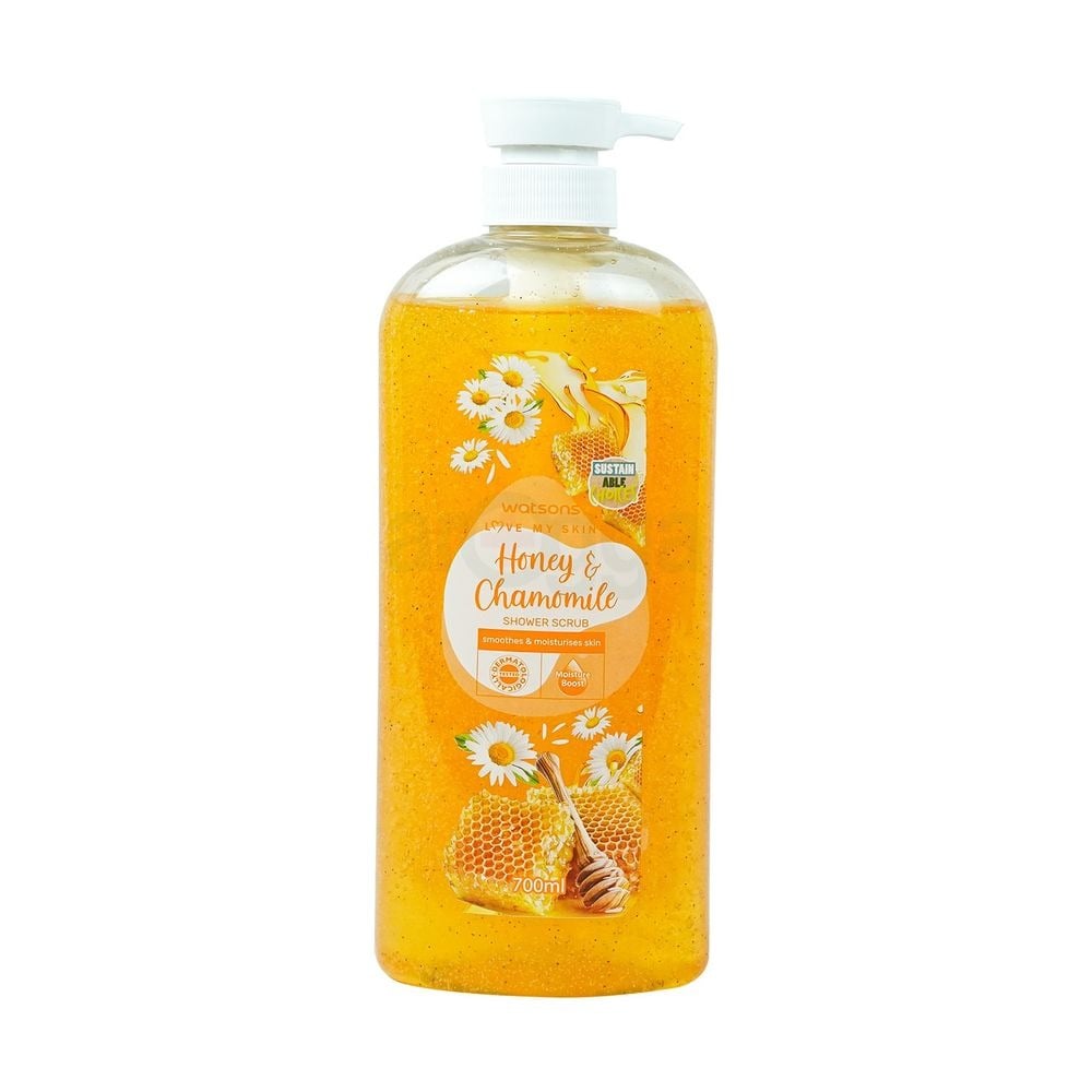Picture of Watsons Honey & Chamomile Body Wash Shower Scrub 700ml