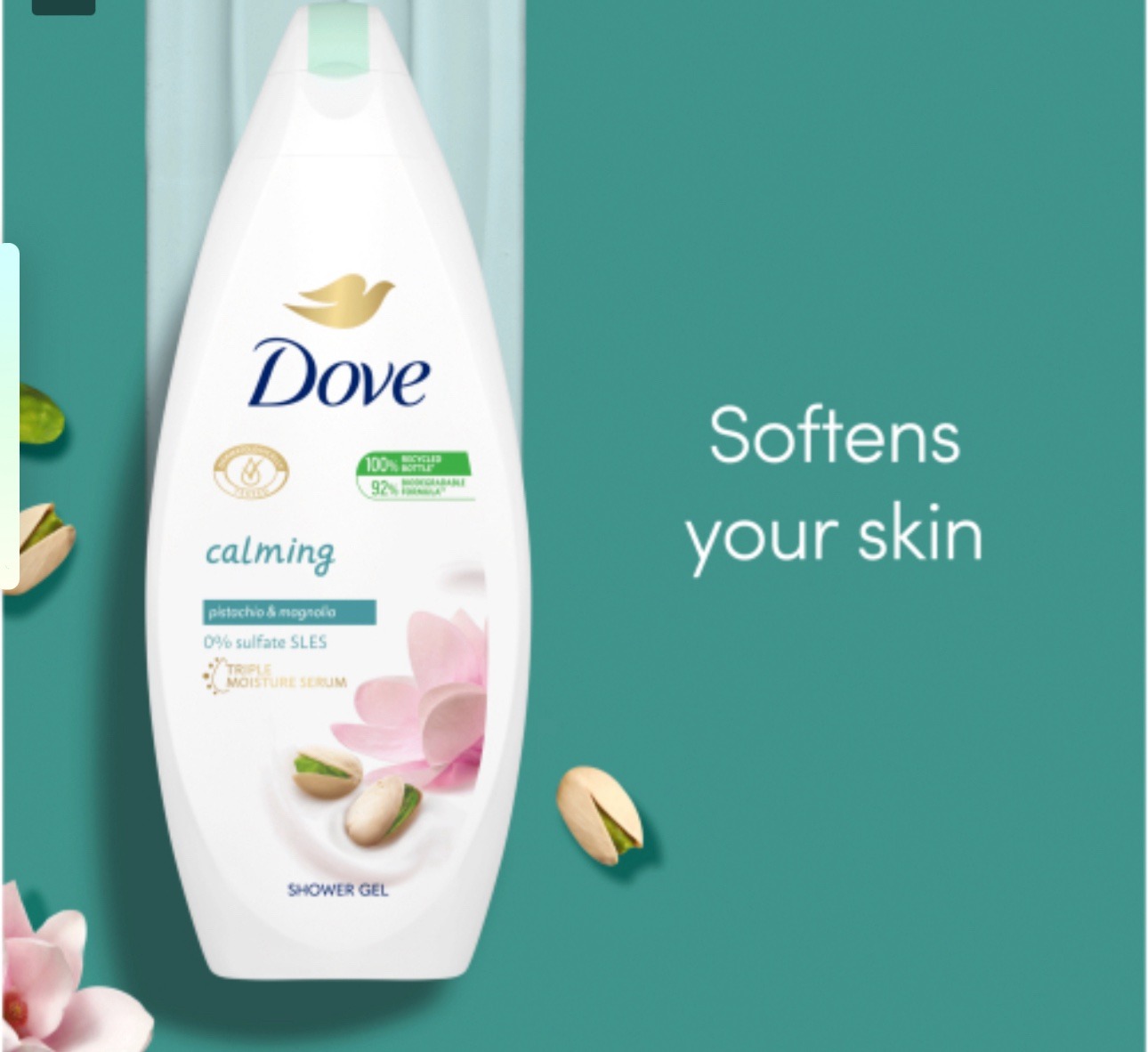 Picture of Dove Calming Pistachio Cream and Magnolia Body Wash 500ml