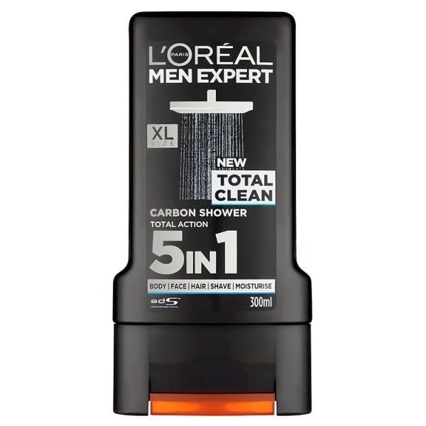 Picture of L’Oreal Men Expert Total Clean Shower Gel 300ml Deep Cleansing Body Wash for Men 5 in 1 Fresh Hydration