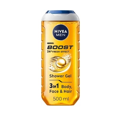 Picture of NIVEA Men Boost Shower Gel 3-in-1 Body Wash 500ml