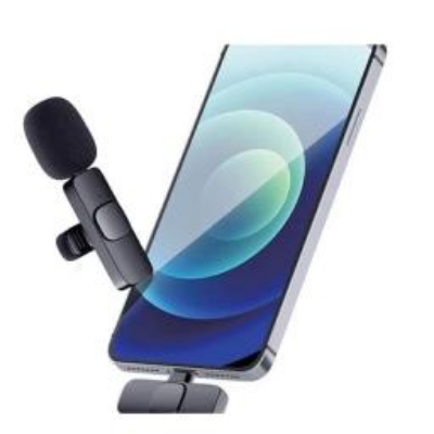 Picture of K8 Wireless Lavalier Microphone Upgraded Plug-Play Auto-Syncs Mic For Vlogs Interview Youtubers -Type C