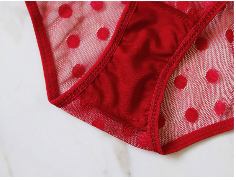 Picture of Women's Dot-Point Bra Panty Set - unique Hot lingerie Set For Girls