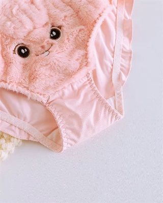 Picture of Cozy Bunny Cotton Bra & Panty Set – Non‑Steel Ring, Non‑Padded, Warm Lingerie for Women