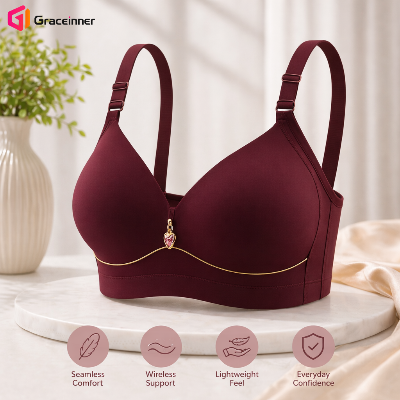 Picture of Soft Lightly Padded Stylish Bra for Women's, fashionable padded Bras / Women's Wireless Seamless Bras