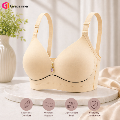 Picture of Soft Lightly Padded Stylish Bra for Women's, fashionable padded Bras / Women's Wireless Seamless Bras