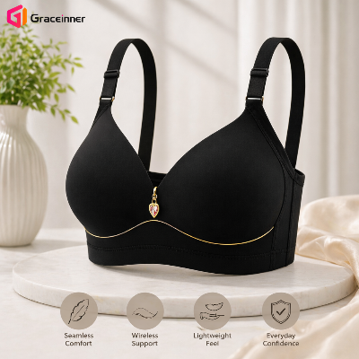 Picture of Soft Lightly Padded Stylish Bra for Women's, fashionable padded Bras / Women's Wireless Seamless Bras