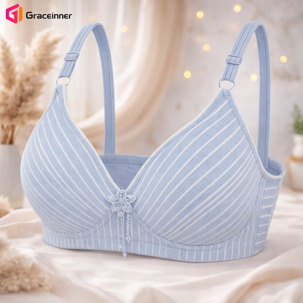 Picture of Eashery Cotton Blend Bras For Women, Women's Plus Size Add 56 and a Half Cup Seamless Underwire, Convertible Cotton Blend Bras