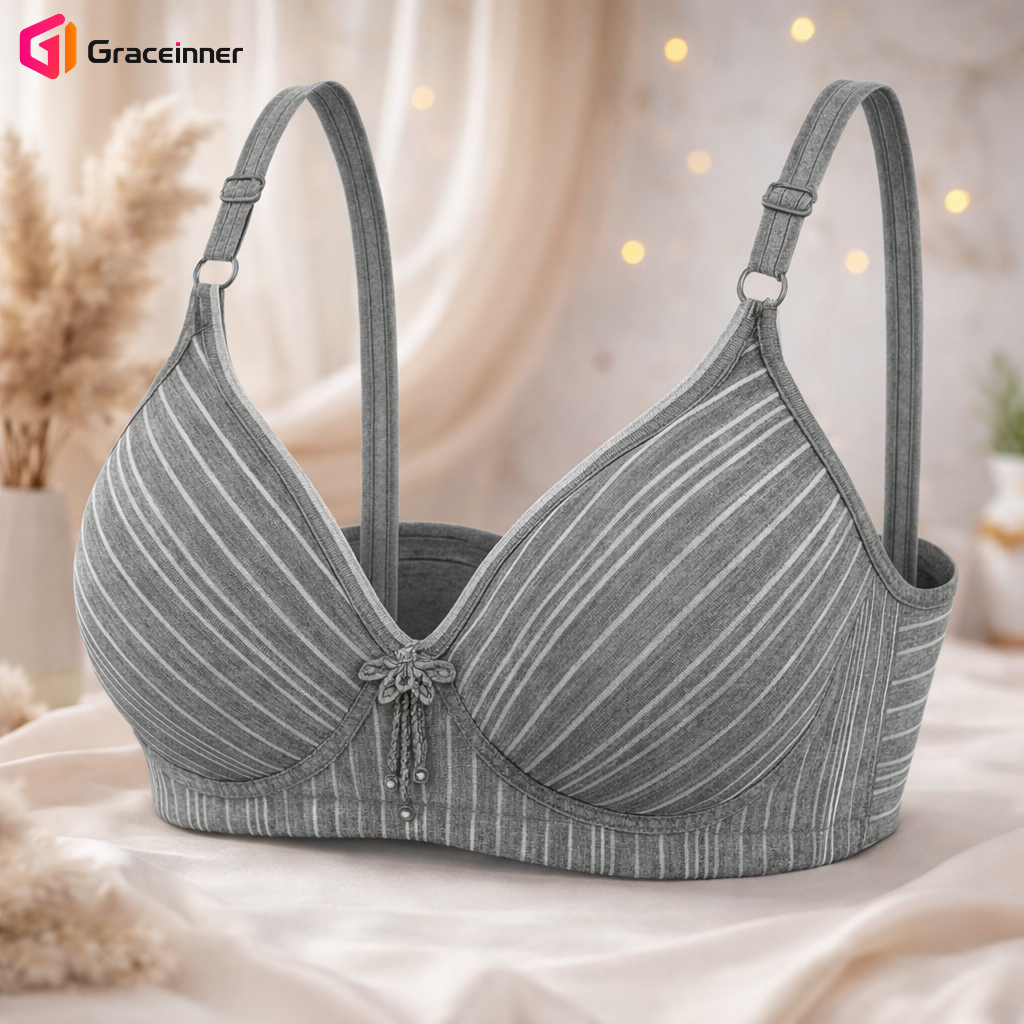 Picture of Eashery Cotton Blend Bras For Women, Women's Plus Size Add 56 and a Half Cup Seamless Underwire, Convertible Cotton Blend Bras