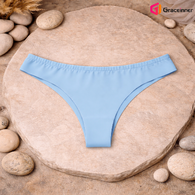 Picture of Seamless Women's Thongs Ice Silk Thongs Panty Hot Women's Thongs-Free Size