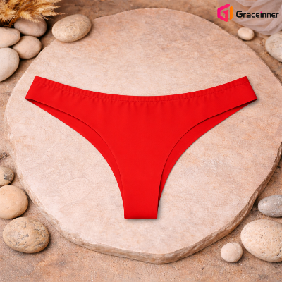 Picture of Seamless Women's Thongs Ice Silk Thongs Panty Hot Women's Thongs-Free Size