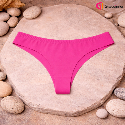 Picture of Seamless Women's Thongs Ice Silk Thongs Panty Hot Women's Thongs-Free Size