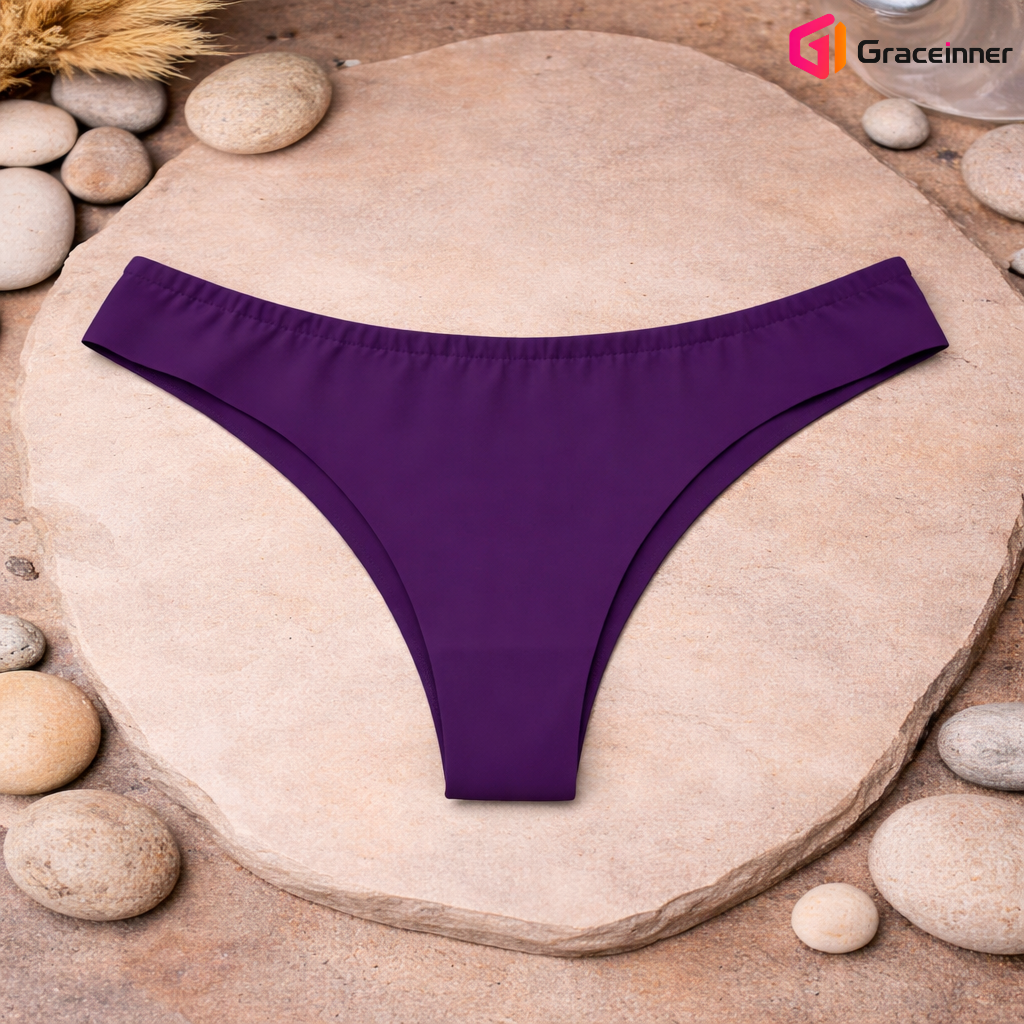 Picture of Seamless Women's Thongs Ice Silk Thongs Panty Hot Women's Thongs-Free Size