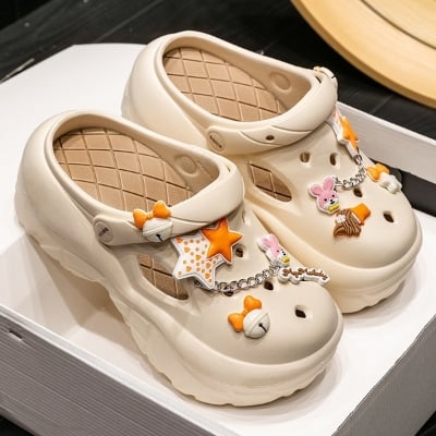 Picture of Women's Cute Cloud Clogs Soft EVA Beach Sandals Breathable Garden Shoes with Charms (No Box)