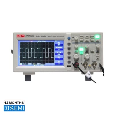 Picture of UNI-T 50MHz Dual Channel Digital Storage Oscilloscope 50MHz Bandwidth 500Ms/s Sample Rate UTD2052CL