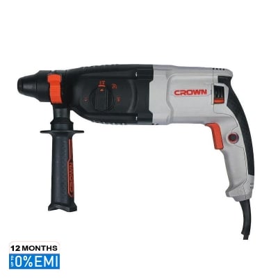 Picture of Crown Rotary Hammer SDS-Plus 710W, Drilling output: 24 mm with 3 pcs drill bits, Flat & Pointed Chisels, Model: CT18181