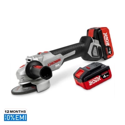 Picture of CROWN 20V Cordless angle grinders 20V (4Ah, Lithium-ion), 5" (115mm), 8000rpm, with battery (2 Pcs) and charger CT23001-115HX-4 BMC - Kings Trading