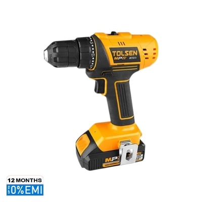 Picture of Tolsen 20V Li-Ion Cordless Drill 10mm ( 3/8" ), 35NM with 2.0Ah battery and Charger, 2 modes (screwdriving / drilling), Model: 87211