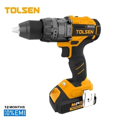 Picture of TOLSEN 20V Li-ion Brushless Cordless impact Drill Industrial Model 87254