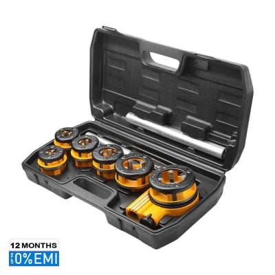 Picture of TOLSEN 9Pcs Metal Pipe Threader Set w/ 2 Extension Bars (1/4", 3/8", 1/2", 3/4", 1", 1-1/4") Industrial Series Model: 33011