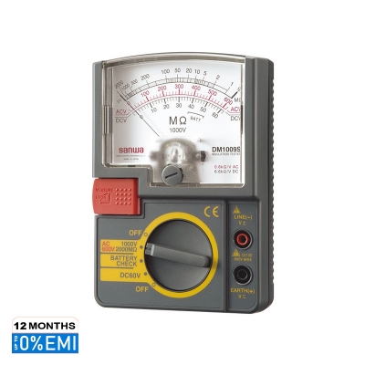 Picture of SANWA DM1009S Insulation Testers Analog single range 1000V/2000M ohm single range, Lightweight design