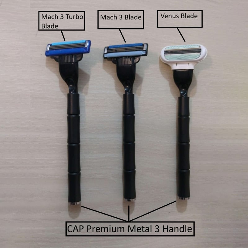 Picture of CAP Premium Metal 3 Razors (Similar to Mach & Turbo 3)-Black
