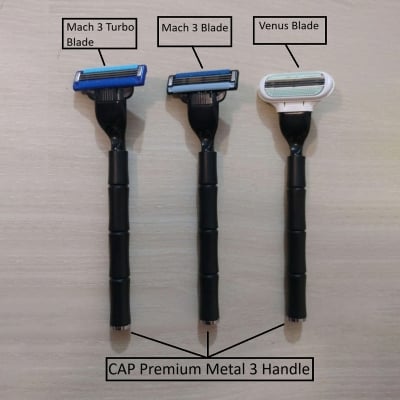 Picture of CAP Premium Metal 3 Razors (Similar to Mach & Turbo 3)-Black