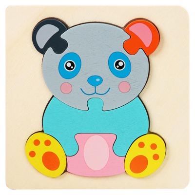 Picture of Panda Wooden Puzzle 10x10cm - Kids Educational Toy